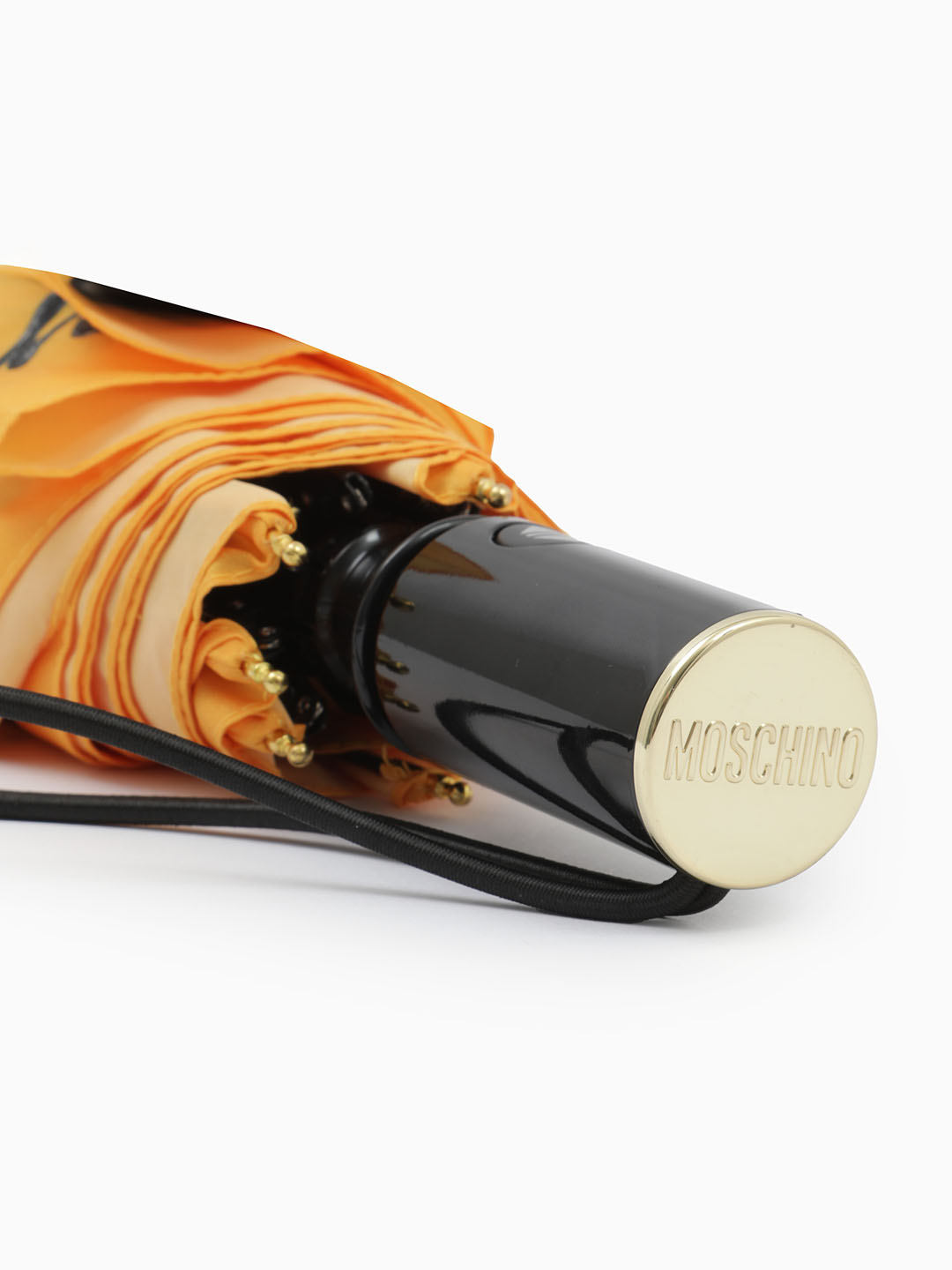 Зонт-автомат мини жёлтого цвета с изображением натюрморта от MOSCHINO