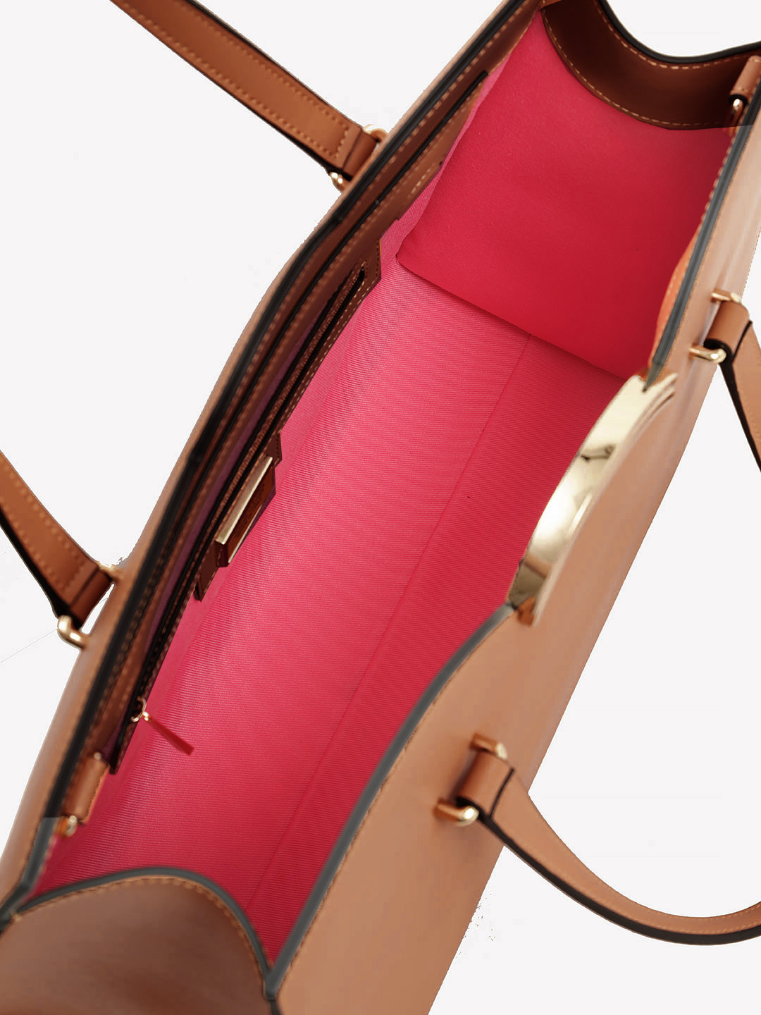 Классическая деловая сумка жесткой формы от Cromia из натуральной кожи коричневого цвета