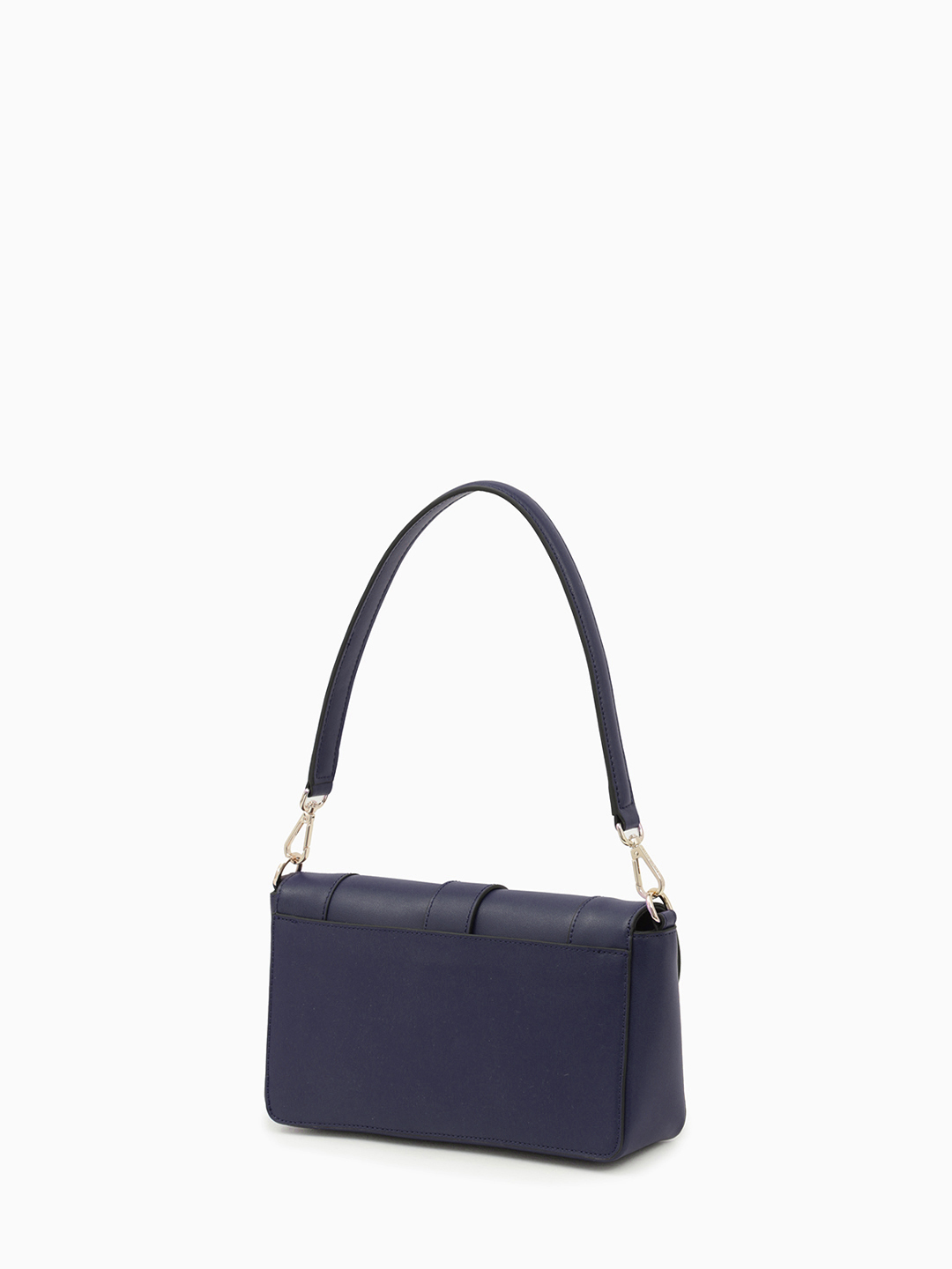 Багет от Cromia в натуральной гладкой коже синего цвета с фурнитурой в виде пряжки