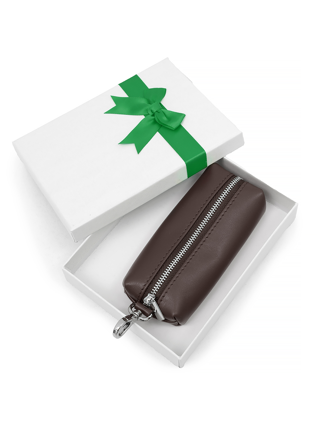 Ключница от Alessandro Beato из гладкой натуральной кожи шоколадного цвета