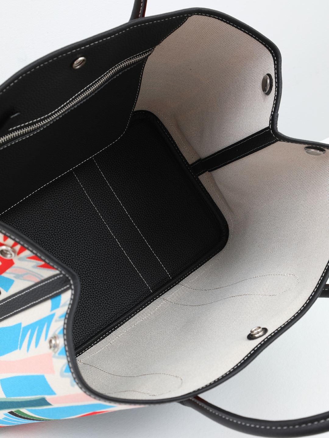 Сумка-шоппер с принтом морского пейзажа от IVORY из кожи и текстиля