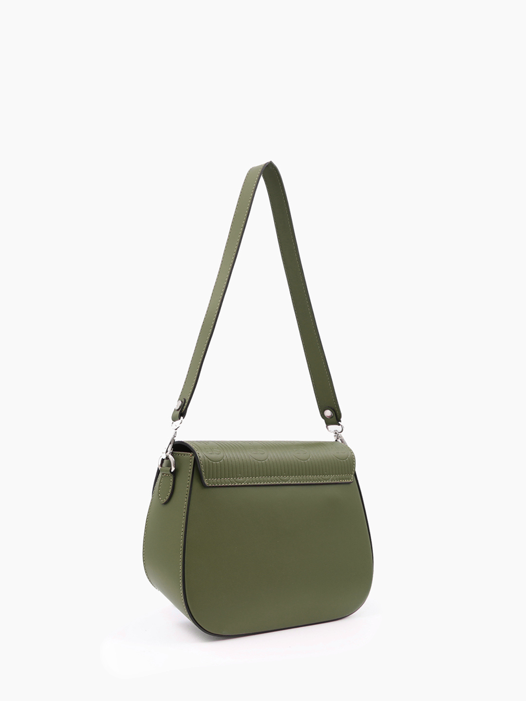 Сумка со скошенным дном и монограммой Sara Burglar в зелёном цвете