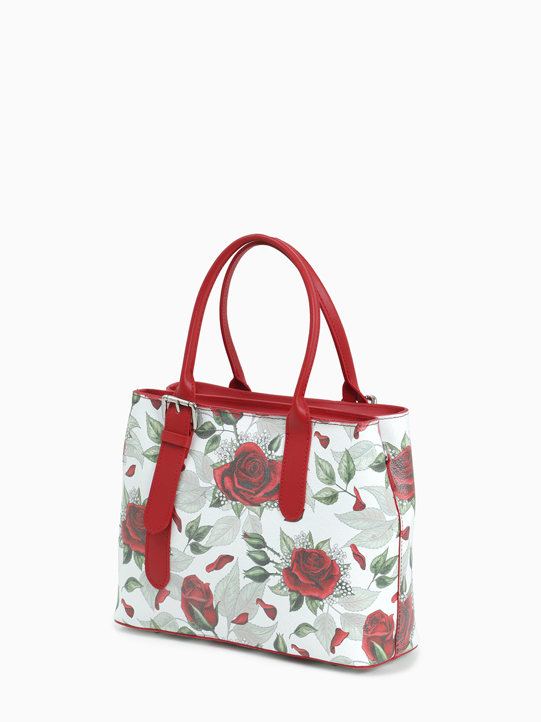 Сумка-тоут с цветочным принтом и ручками красного цвета от Folle