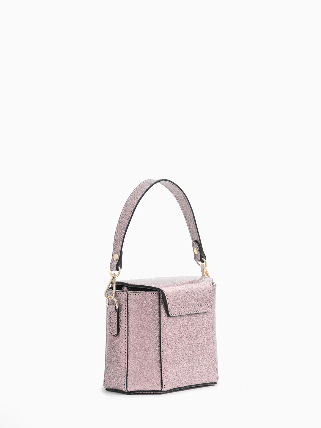 Сумка-бочонок "Stella" с блестящим напылением от BE NICE в пудровом оттенке