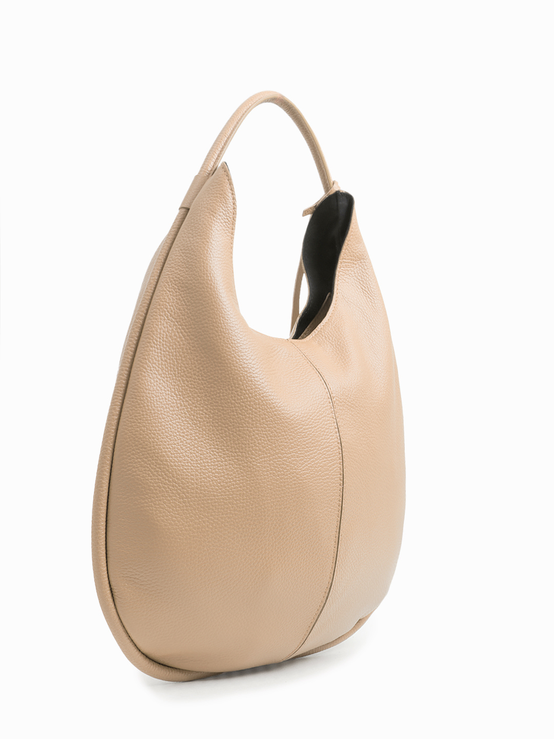 Сумка-мешок на плечо с серебристой фурнитурой от RIPANI в оттенке кэмел