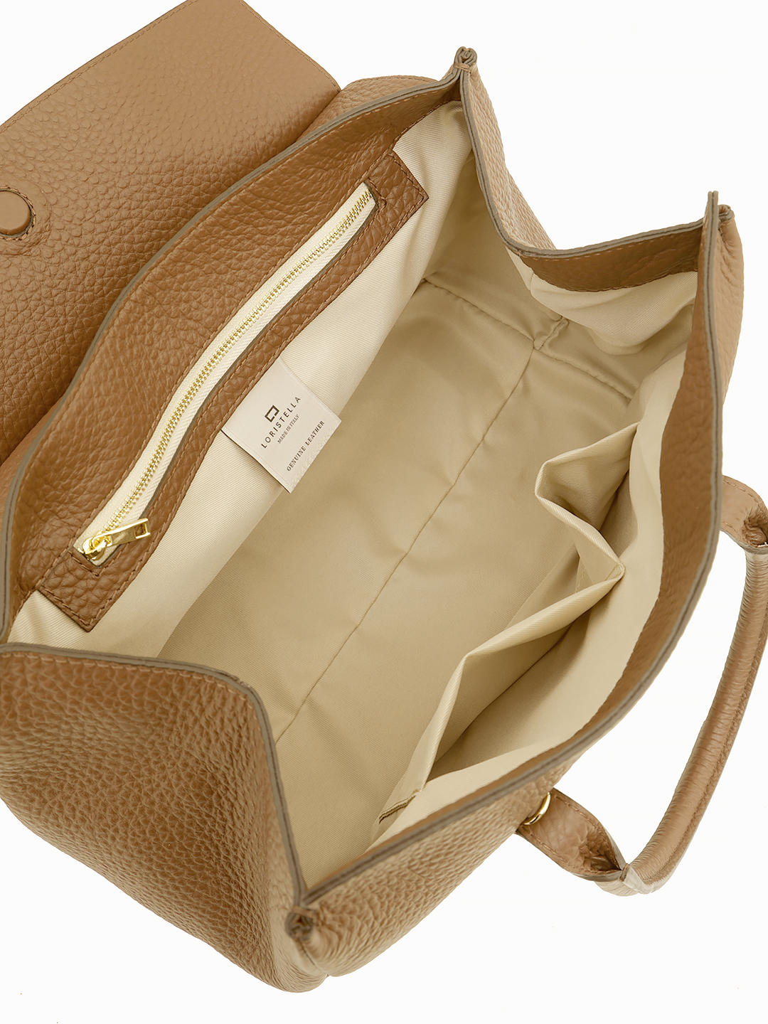 Классический тоут от Loristella в крупнозернистой натуральной коже горчичного оттенка в размере М