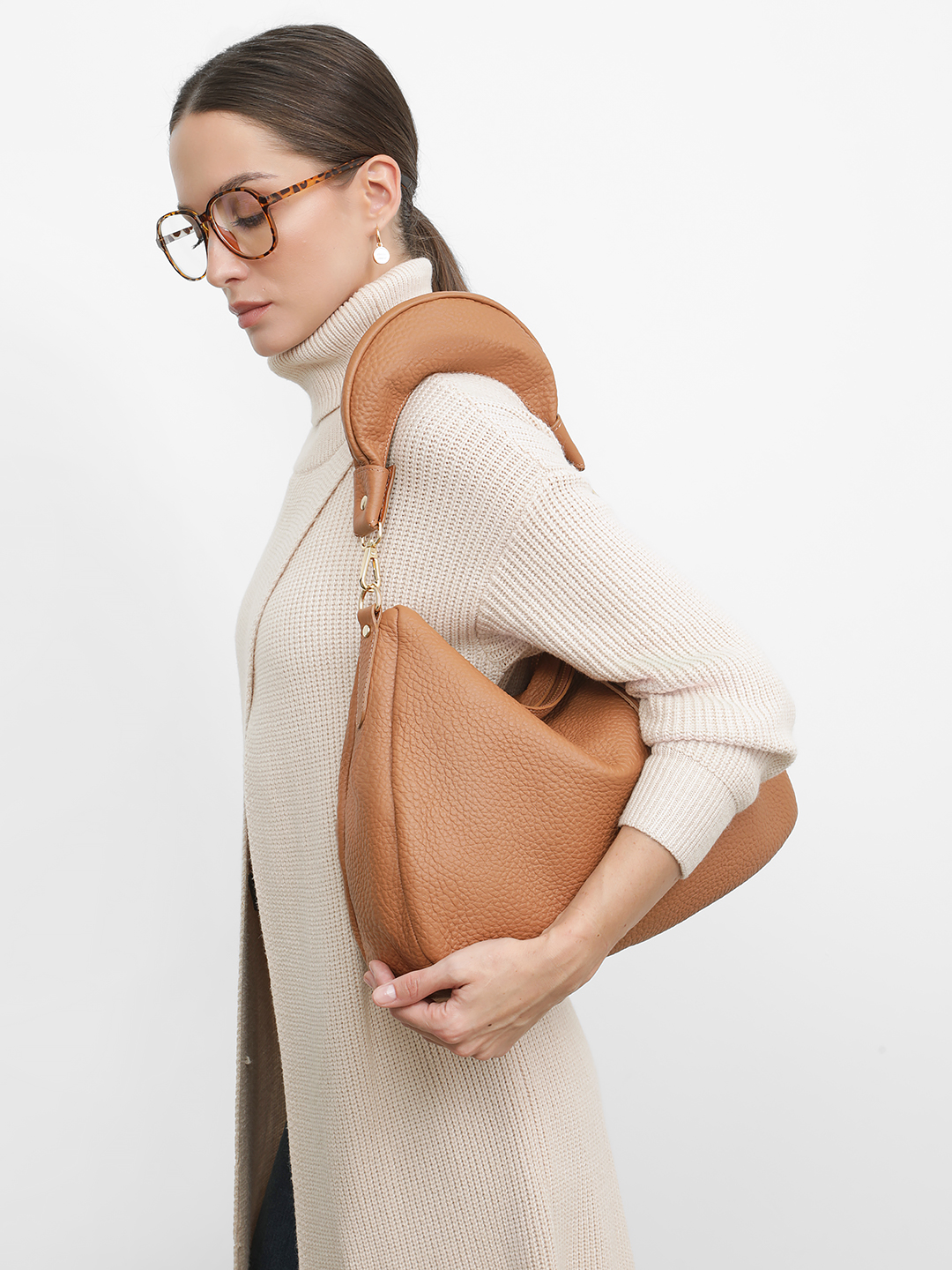 Мешок с сумкой-ручкой от RIPANI в большом размере в рыжем цвете