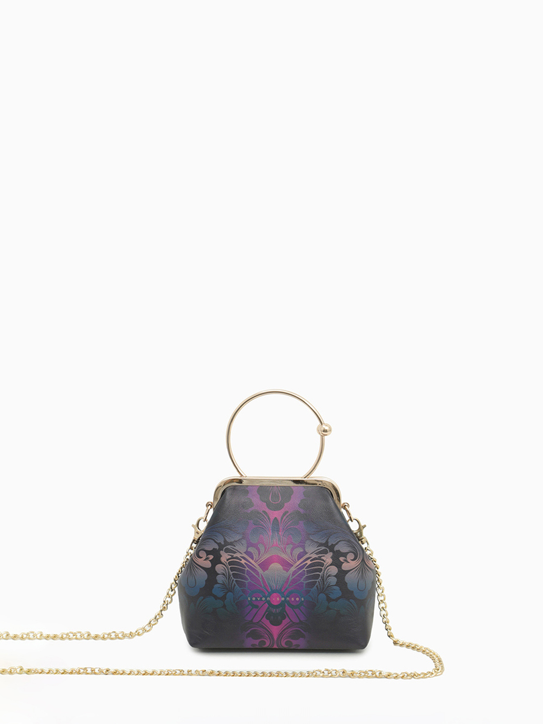 Миниатюрная сумка с принтом от BE NICE с застежкой-фермуаром