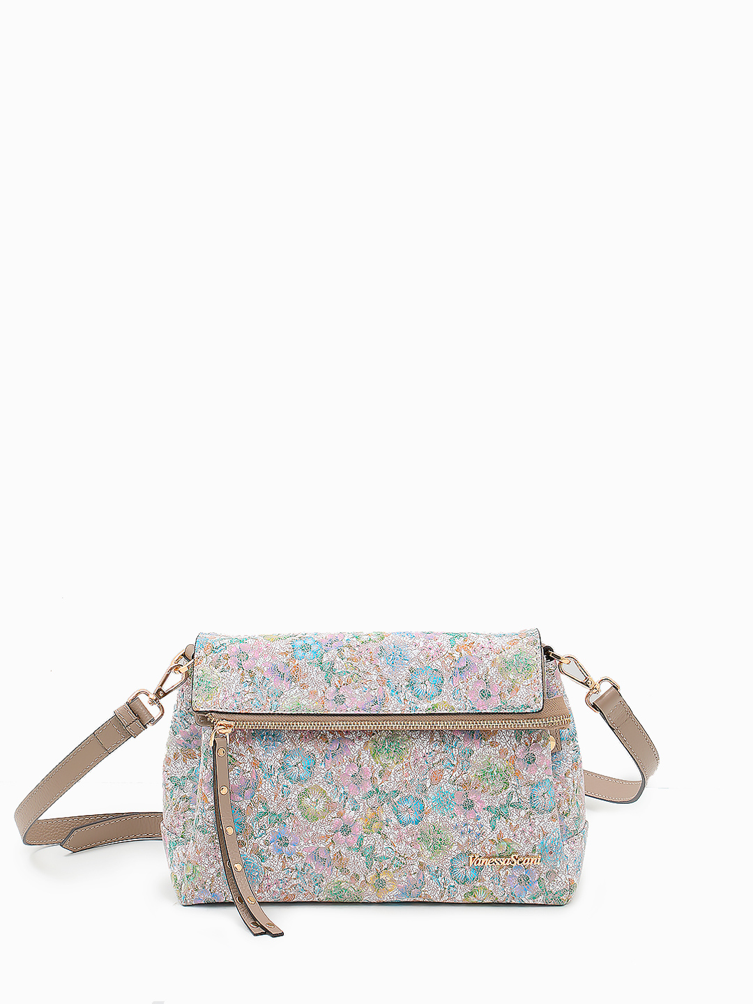 Кросс-боди на плечо с металлическими буквами Vanessa Scani с цветочным принтом