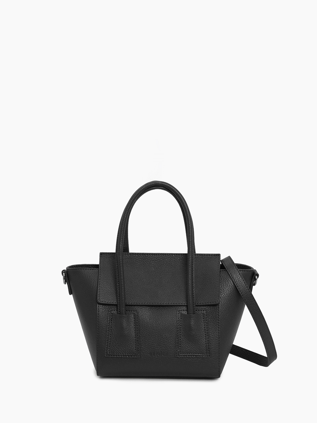 Чёрная сумка-тоут Lolly с тиснёным логотипом BE NICE