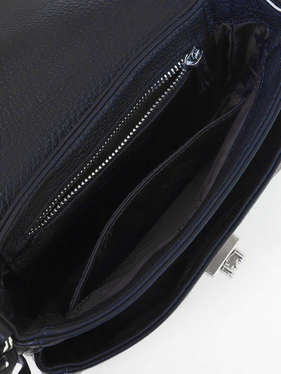 Кросс-боди на плечо с поворотной фурнитурой от Alessandro Beato синего цвета 